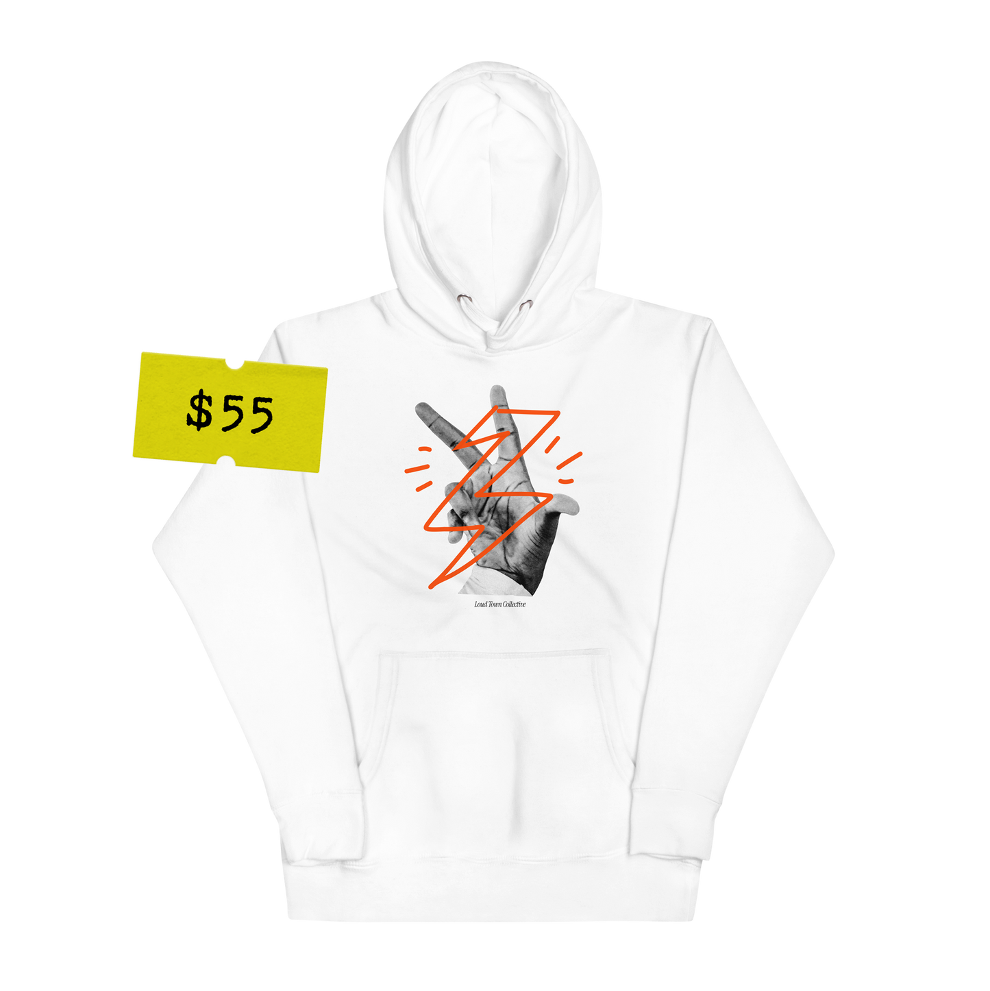 Treball Hoodie - Orange/White