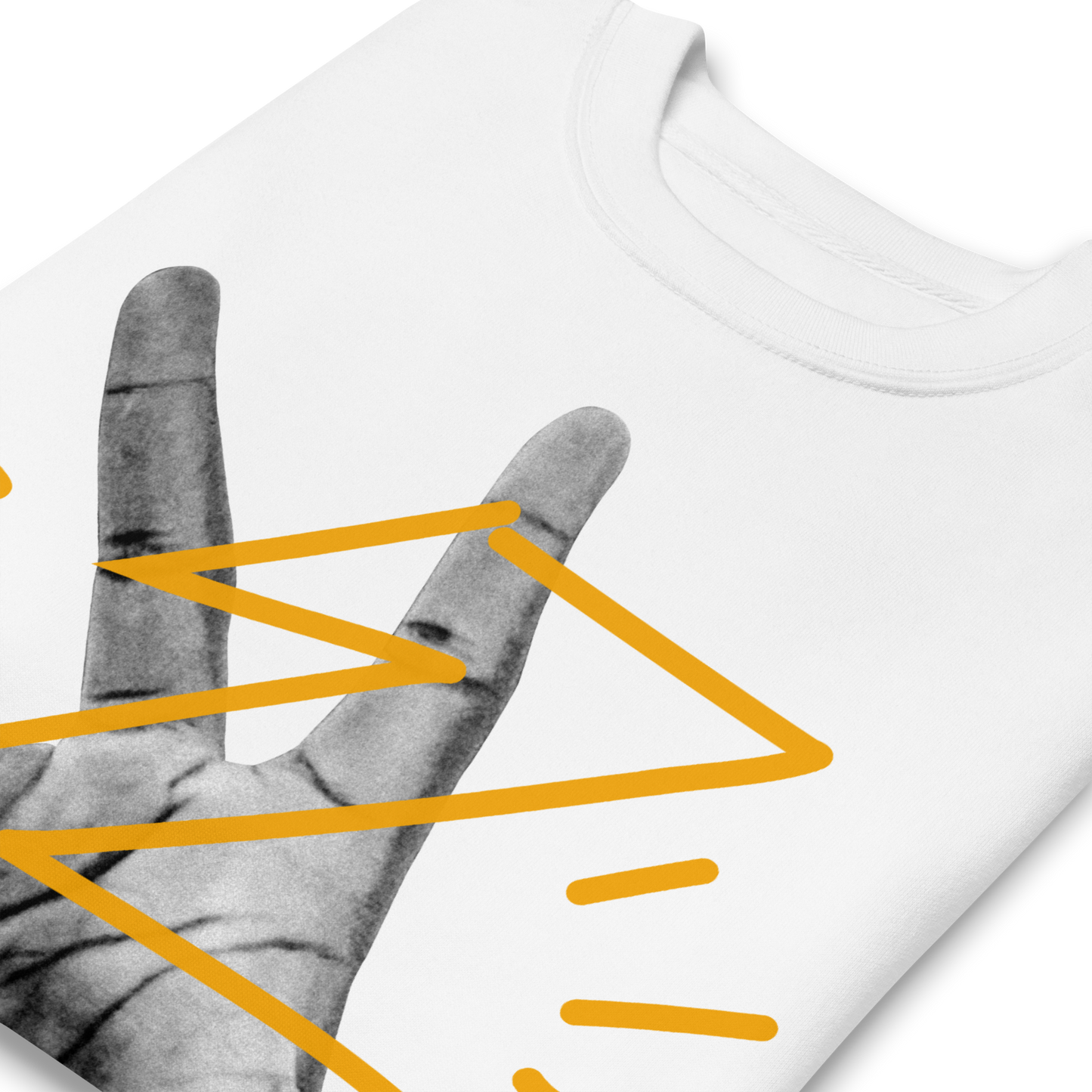 Treball Crewneck - Yellow/White