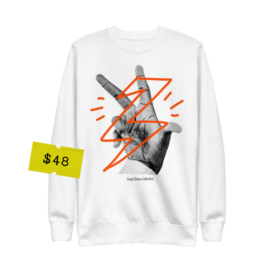 Treball Crewneck - Orange/White