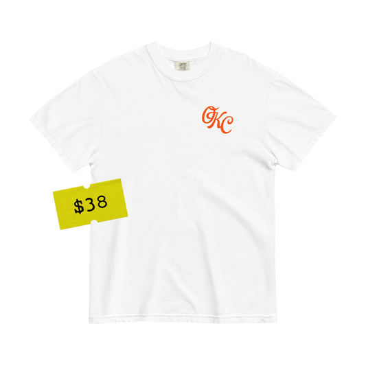 The City Tee - Orange/White