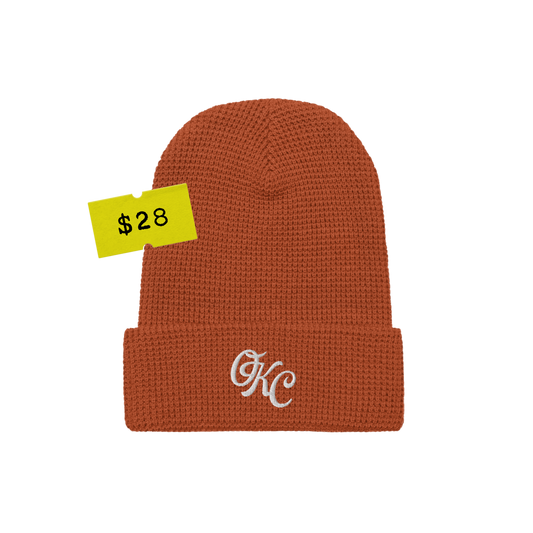 OKC Waffle Beanie - Orange