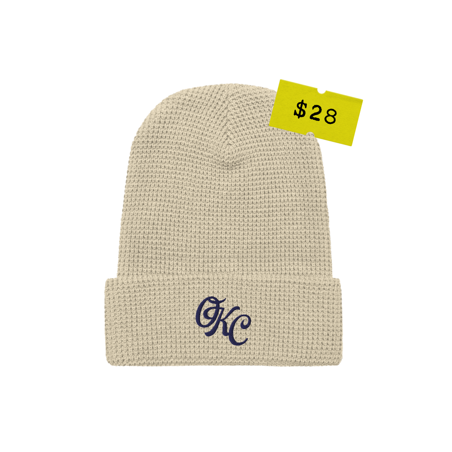 OKC Waffle Beanie - Natural – Loud Town Collective