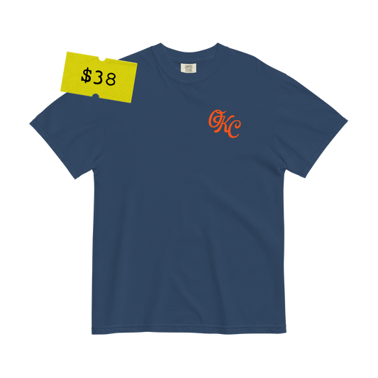 The City Tee - Orange/Navy